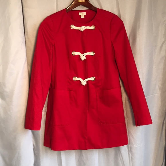J. Crew Red Rope Toggle Jacket - Picture 3 of 8